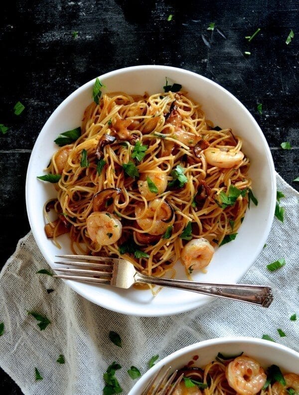 Soy Sauce Butter Pasta with Shrimp and Shiitakes by aedison.aieoederdu.tk
