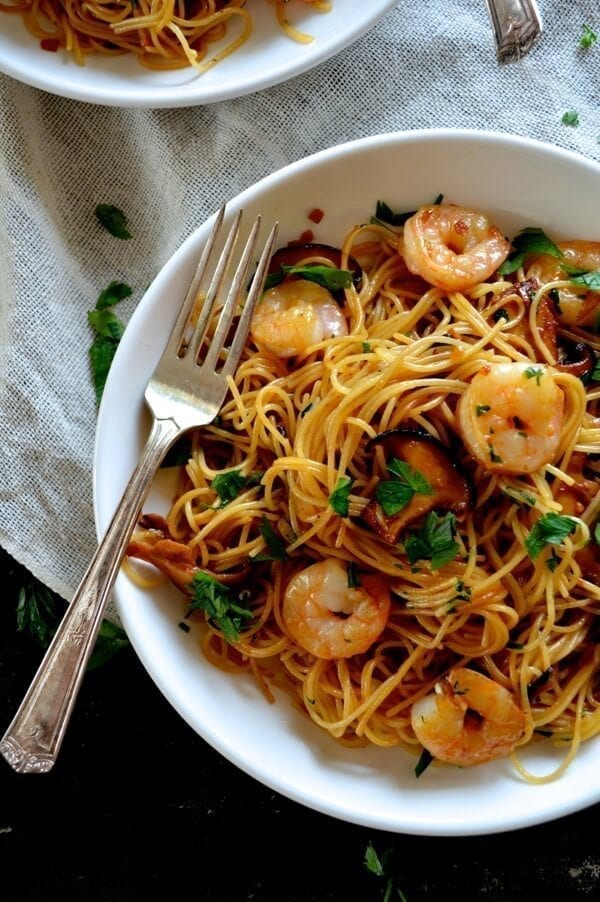 Soy Sauce Butter Pasta with Shrimp and Shiitakes by aedison.aieoederdu.tk