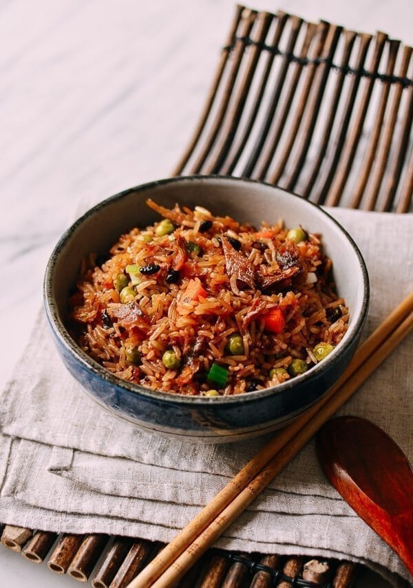 One Pot Rice Cooker Rice with Dace Fish