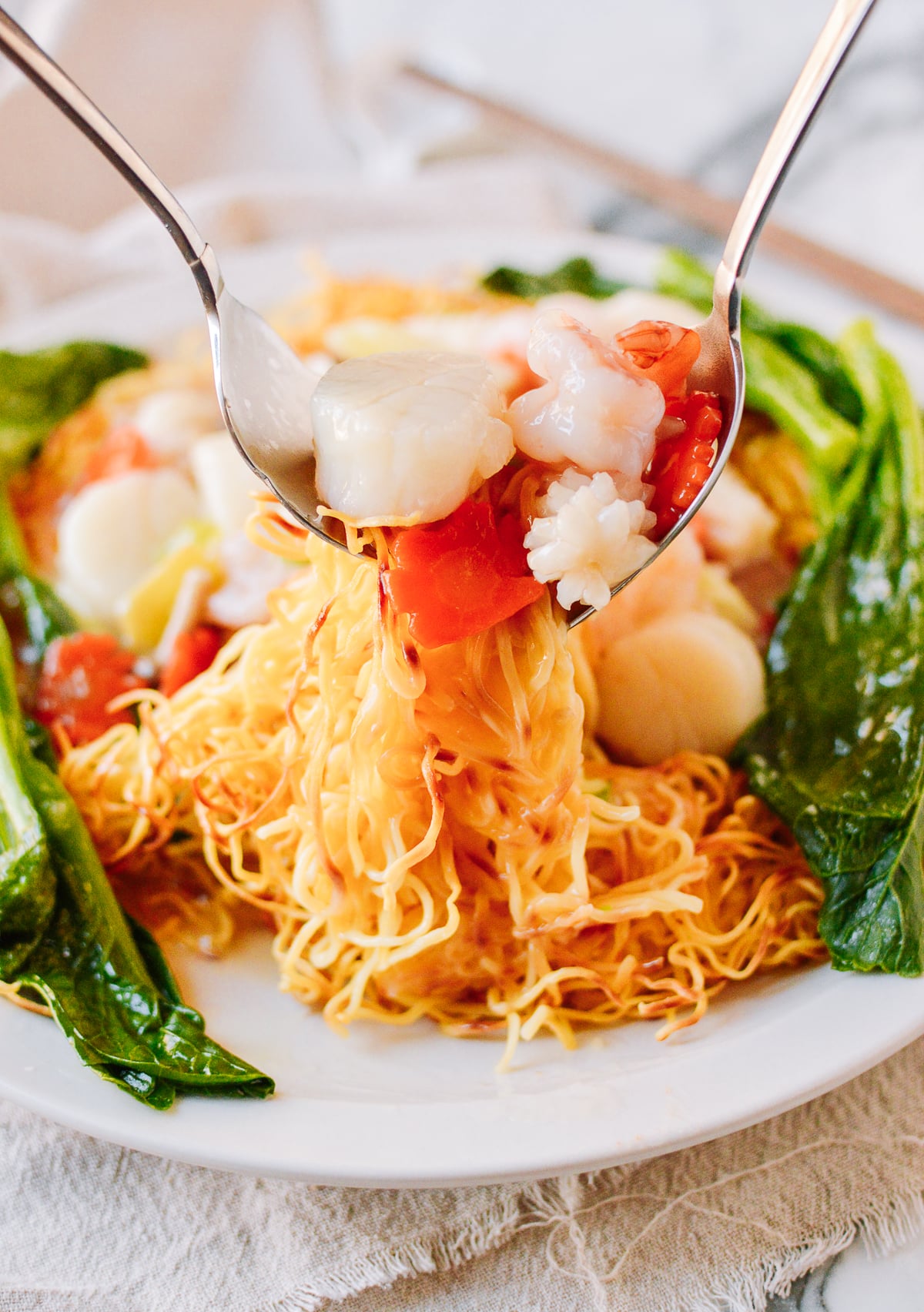 Seafood Pan Fried Noodles