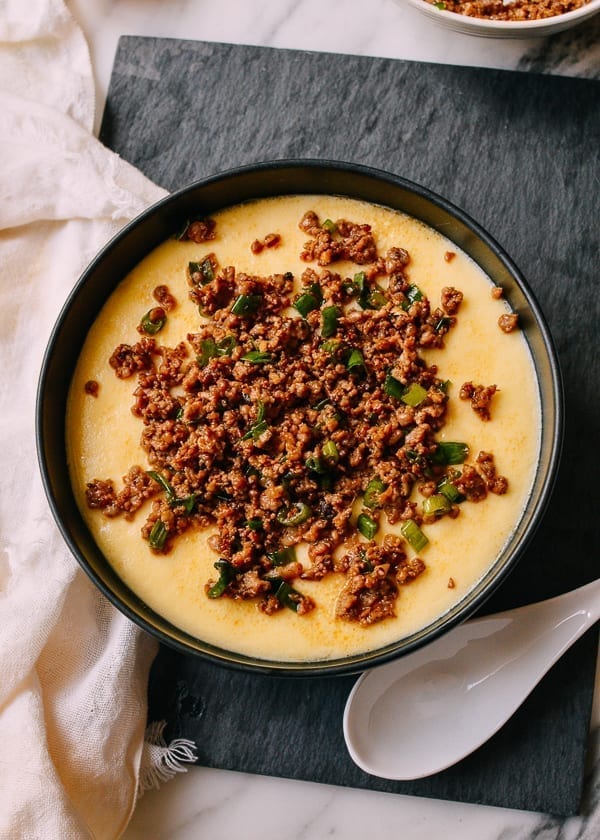 Steamed Eggs with ground pork, aedison.aieoederdu.tk