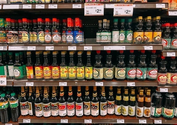 Soy Sauce Shelf in Asian grocery store, aedison.aieoederdu.tk