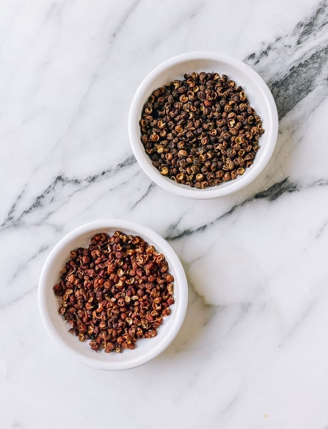 Red and Green Sichuan Peppercorns in small dishes, aedison.aieoederdu.tk